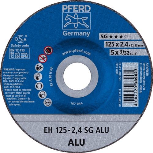 PFERD TOOLS Trennscheibe SG ALU D125x2,4mm gekr.Alu.Bohr.22,23mm PFERD