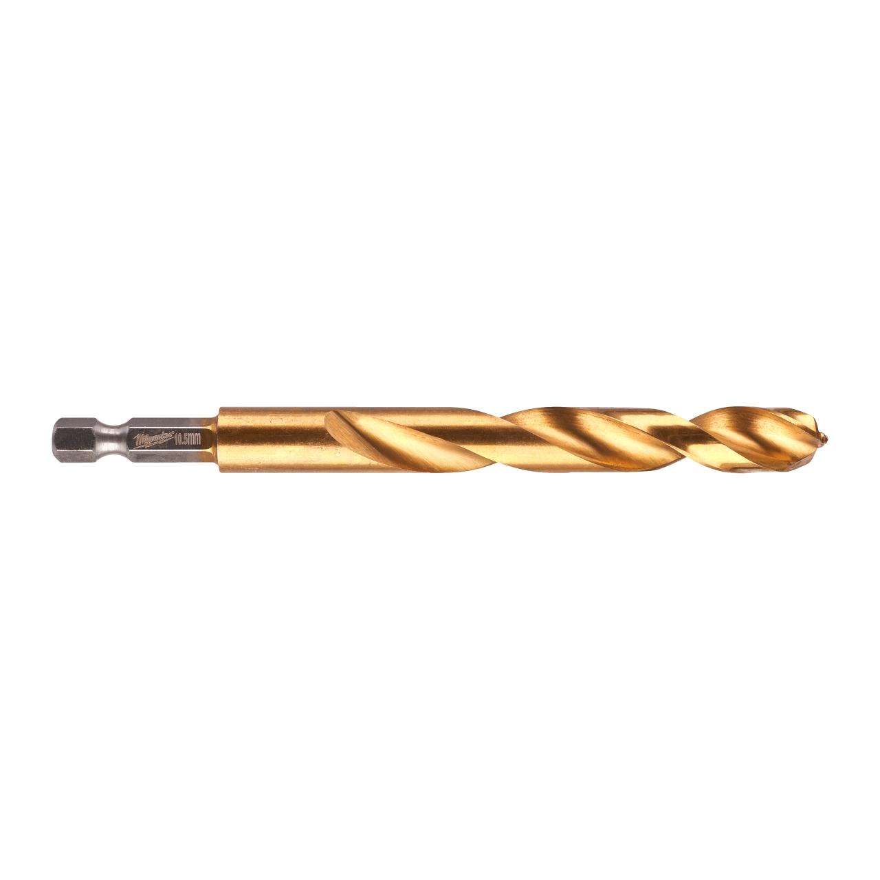 MILWAUKEE 10,5 x 122 mm SHOCKWAVE Metallbohrer HSS-G RED HEX Titan 1/4"