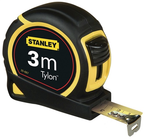 STANLEY Taschenrollbandmaß Tylon™ L.3m B.12,7mm mm/cm EG II Ku.Gürtelclip SB STANLEY