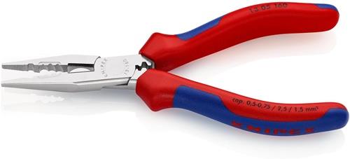 KNIPEX Verdrahtungszange L.160mm 0,5-0,75/1,5/2,5 mm² verchr.Mehrkomp.-Hüllen KNIPEX