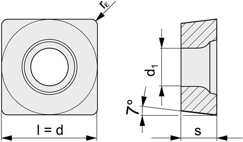 TECWERK Wendeschneidplatte SCMT09T308-M PMK30 Bearb.mittel TECWERK