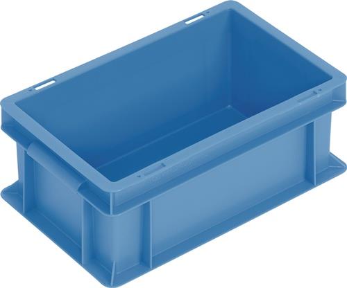 TECWERK Transportbehälter L300xB200xH120mm blau PP Muschelgr.Seitenwände geschl.TECWERK