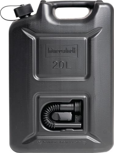 HÜNERSDORFF Kraftstoffkanister PROFI 20l schwarz HDPE L350xB165xH495mm HÜNERSDORFF
