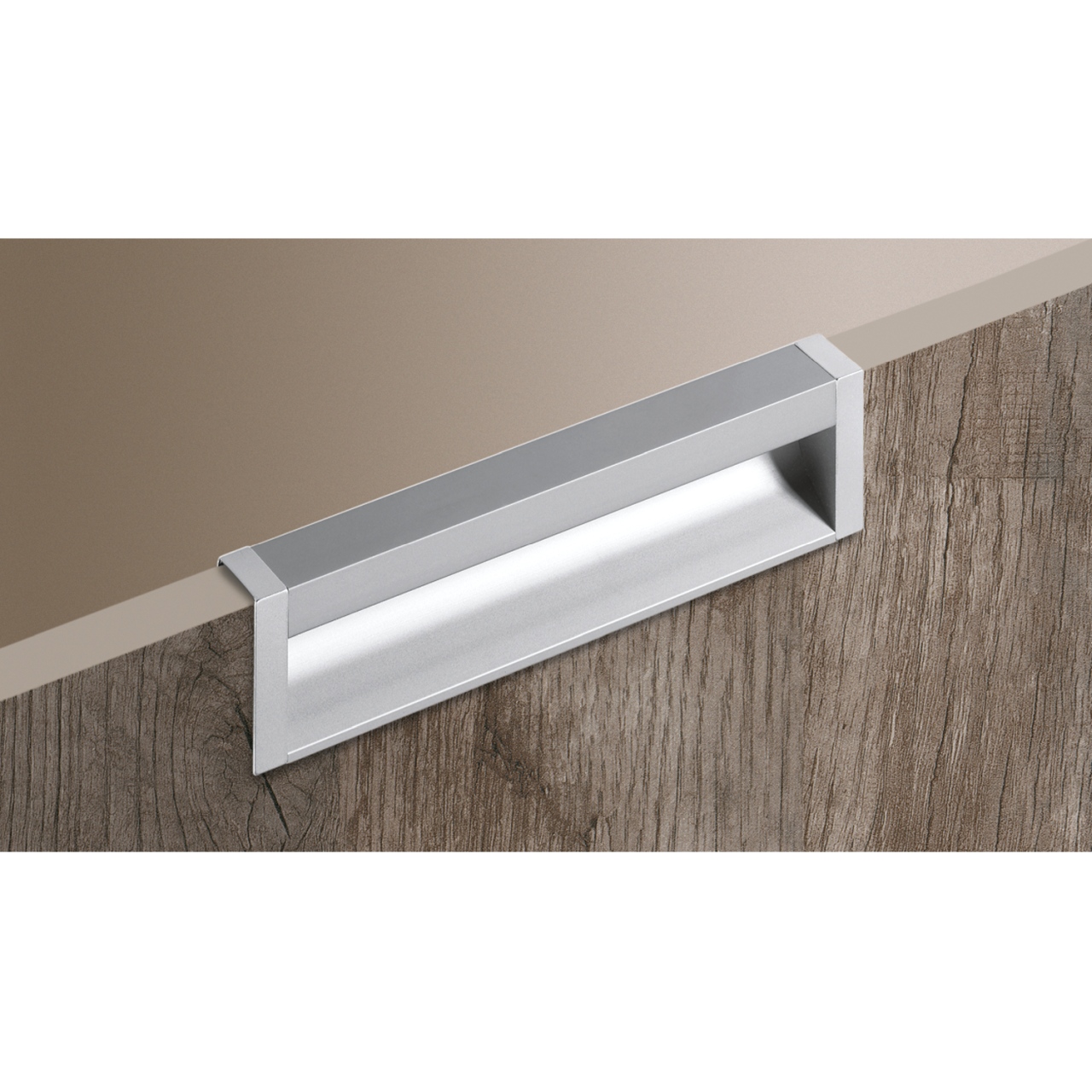 HETTICH Einsetzgriff Capris, L 1200 mm, B 21 mm, H 46 mm, Aluminium eloxiert, 9149293