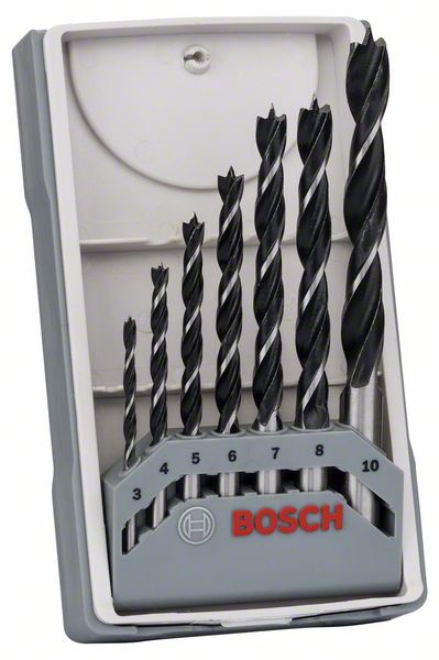 BOSCH Holzbohrer-Set, 7-teilig, 3 - 10 mm