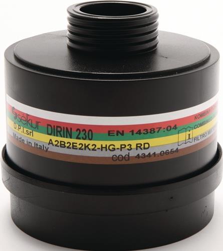 EKASTU Mehrbereichskombifilter DIRIN 230 EN 14387 A2 B2 E2 K2 Hg-P3 EKASTU