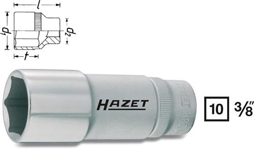 HAZET Steckschlüsseleinsatz 880LG 3/8 Zoll 6-kant SW 16mm L.60mm HAZET