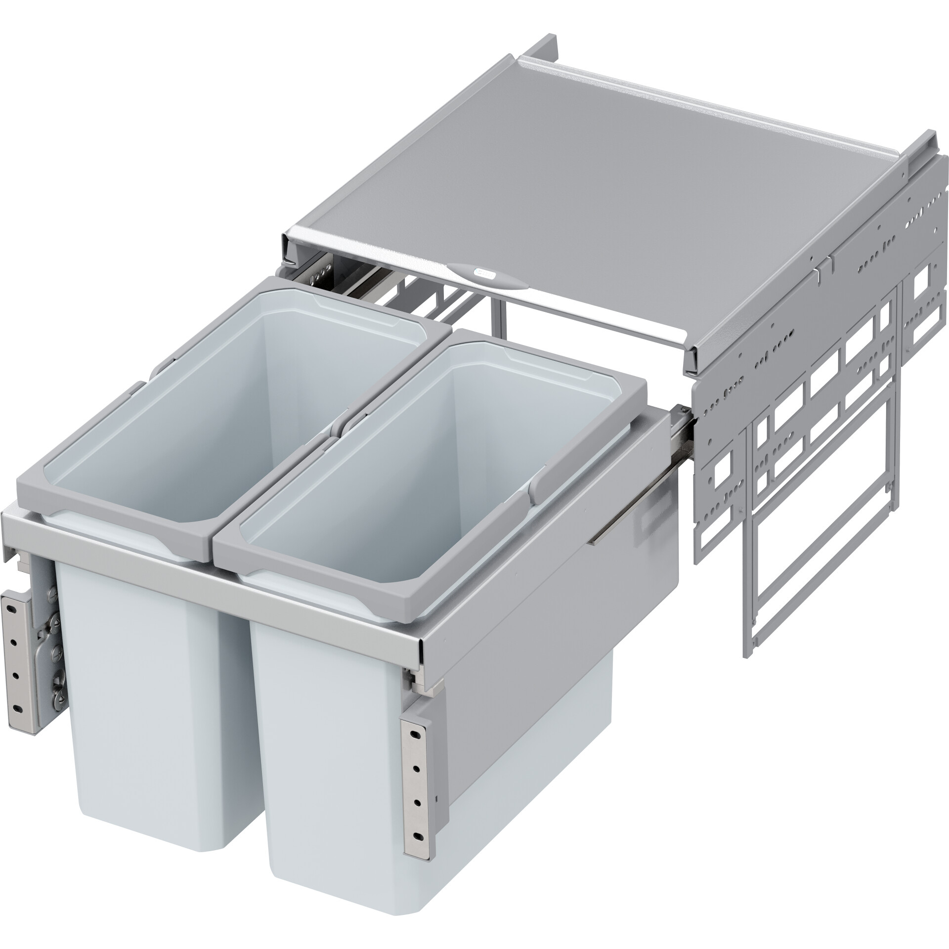 Abfalltrennsystem, ENVI-Space, 450er, 2x16 l, hellgrau Vauth Sagel