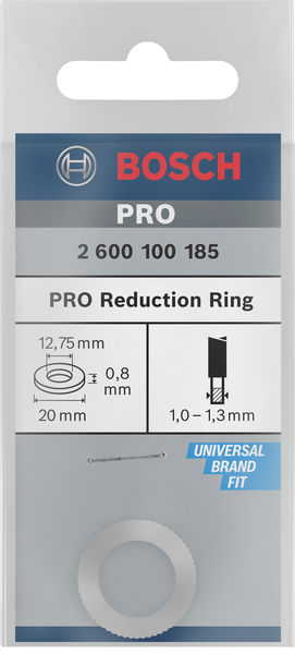 BOSCH Reduzierring für Kreissägeblätter, 20 x 12,75 x 0,8 mm
