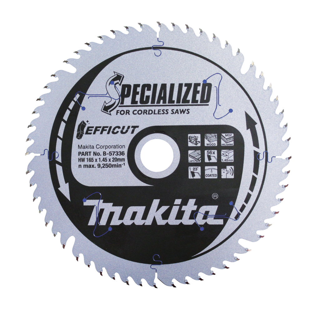 MAKITA Sägeblatt 165x1,45x20, 56Z EFFICUT B-57336