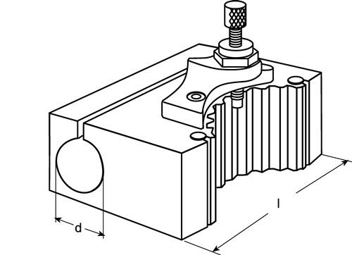 PROMAT Wechselhalter f.Stahlhalterkopf C f.gr.Zylinderschäfte Spann-D.50mm PROMAT