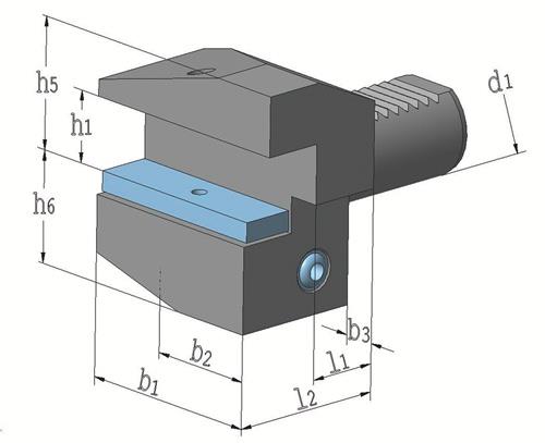 Radialwerkzeughalter B3 DIN 69880 rechts Überkopf TECWERK