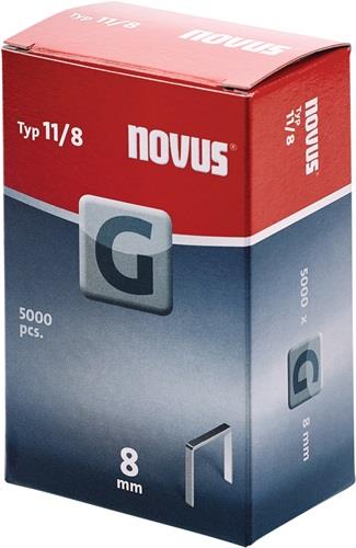 NOVUS Flachdrahtklammer G Typ 11 B10,6xL8mm Draht-B.1,25mm 5000St./Pack.NOVUS
