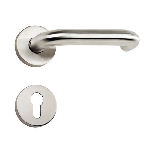 BKS FH Drücker-Halbgarnitur mit Rosetten RONDO B-72100, RAL 9016 BKS FH Drücker-Halbgarnitur mit Rosetten RONDO B-72100, RAL 9016