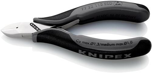 KNIPEX Elektronikseitenschneider L.115mm Form 2 Facette nein spiegelpol.KNIPEX