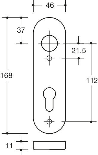 HEWI Kurzschild 230.23RKN, Kunststoff, 230.23RKN 18