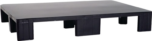 KIGA Displaypalette L800xB600xH117mm 9 Füße geschl.Recycling-PE schwarz-anthrazit