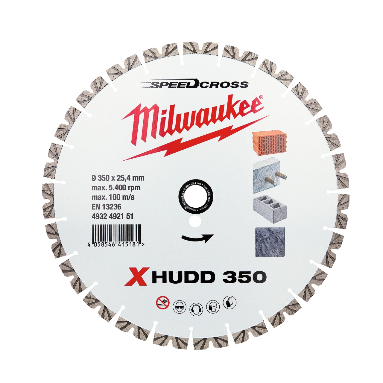 für harte Materialien Speedcross Diamanttrennscheibe XHUDD 350 mm