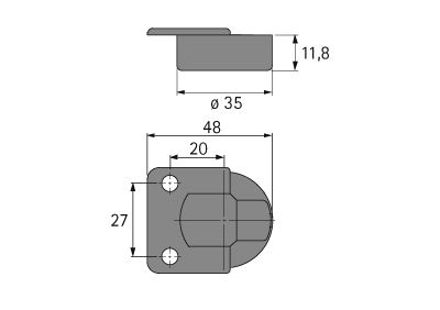 HETTICH Klappenscharnier Markant 7.1, vernickelt, 46849