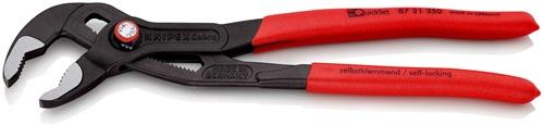 KNIPEX Wasserpumpenzange Cobra® L.250mm Spann-W.46mm pol.Ku.-Überzug Quick Set KNIPEX