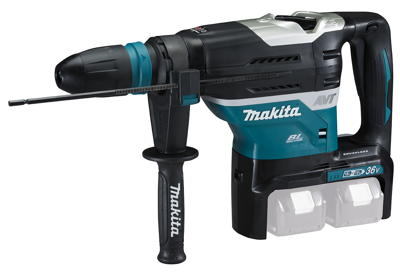 MAKITA Akku-Bohrhammer 2x18V für SDS-MAX / SDS-PLUS