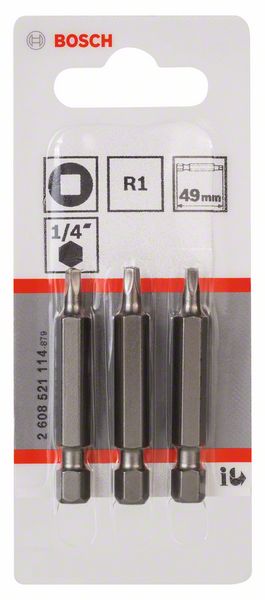 BOSCH Schrauberbit Extra-Hart R1, 49 mm, 3er-Pack