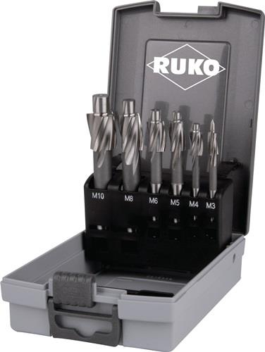 RUKO Flachsenkersatz DIN 373 M3-M10 mittel f.DL HSS Blank Z.3 Ku.-Kass.RUKO