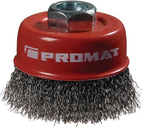 PROMAT Topfbürste D.60mm Drahtstärke 0,3mm STA 12500min-¹ PROMAT