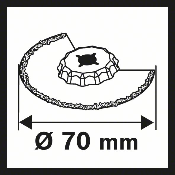 BOSCH Carbide-RIFF Schmalschnitt-Segmentsägeblatt ACZ 70 RT5, 70 mm, 10er-Pack