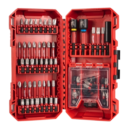 MILWAUKEE 70-tlg. Set in PACKOUT kompatibler Kassette SHOCKWAVE Set Bohren & Schrauben