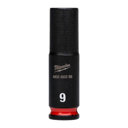 MILWAUKEE 9 x 50 mm SHOCKWAVE Schlagnuss 1/4" lang