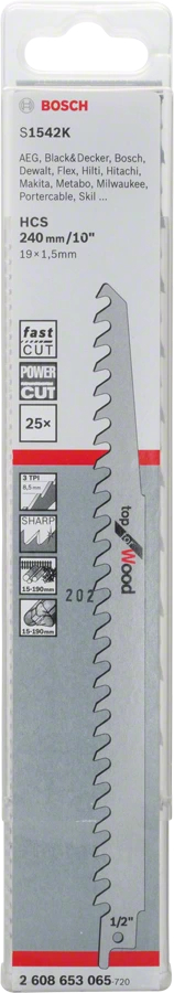 BOSCH Säbelsägeblatt S 1122 BF 25 er-Pack