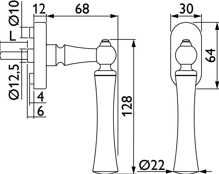 HERMAT Fenstergriff VENEZIA 1149
