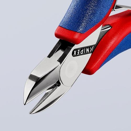 KNIPEX Elektronikseitenschneider L.115mm Form 0 Facette ja,kl.2K-Hülle