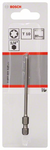 BOSCH Schrauberbit Extra-Hart T10, 89 mm, 1er-Pack