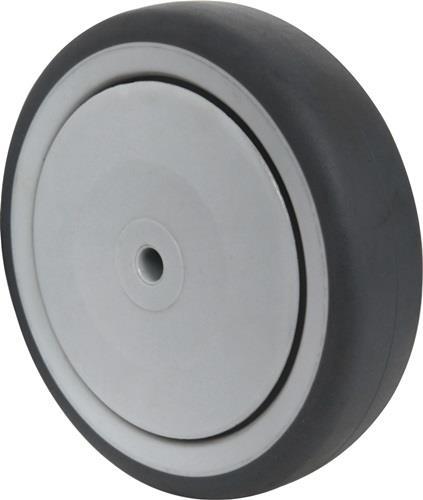 Ersatzrad D.100mm Trgf.100kg Gum.grau Achs-D.8mm Nabenl.36mm PROMAT