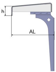 KNELSEN Fensterbankhalter T-AFBH34-begehbar 165-200