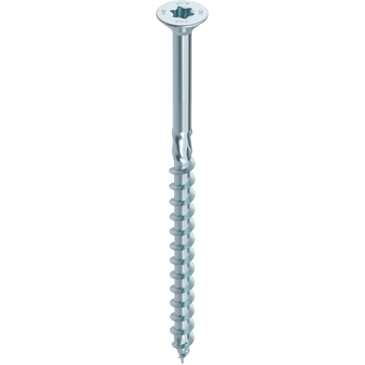 HECO UNIX-top, Senkkopf mit Frästaschen, T-Drive, Teilgewinde, verzinkt blau, A2K, gleitbeschichtet