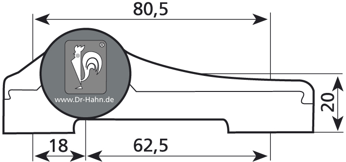 DR. HAHN Aufschraubband Türband 4 AT M931, 2-teilig