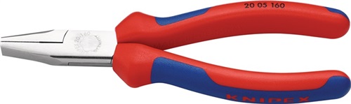 KNIPEX Flachzange DIN ISO 5745 Gesamt-L.160mm verchr.Mehrkomp.-Hülle KNIPEX