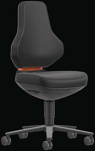 BIMOS Arbeitsdrehstuhl TEXON Rl.Skintec schwarz 450-620mm BIMOS