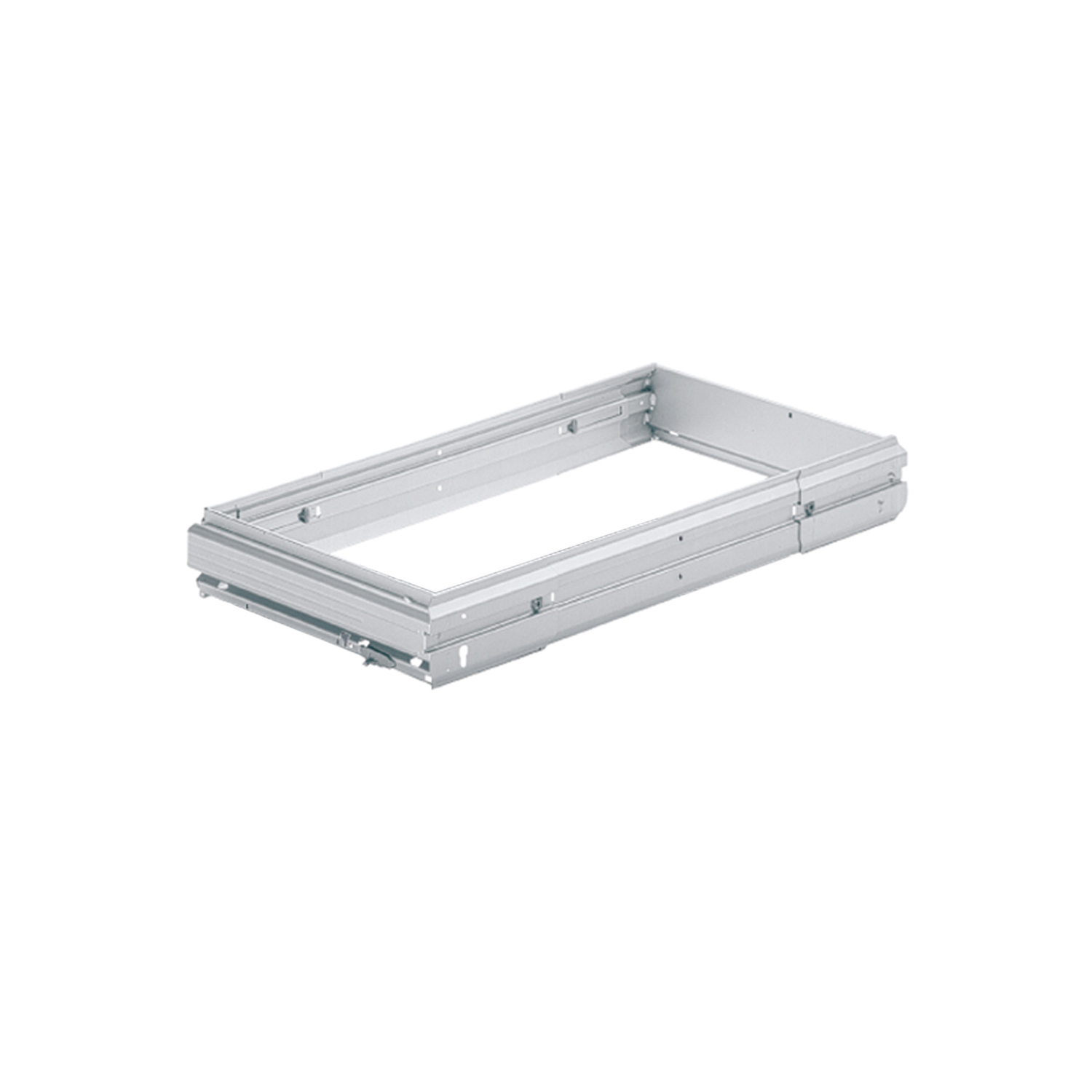 HETTICH Stufenlos breitenverstellbarer Hängeregistraturrahmen Systema Top 2000, 866 - 1038, Aluminium Optik, 9011414