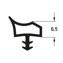 DEVENTER Türdichtung M 3967 Zimmertür Nutbefestigung 12 mm/6,5 mm Nuttiefe: 7 mm Polyvinylchlorid (PVC) naturfarben