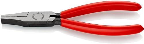 KNIPEX Flachzange Gesamt-L.160mm Kopf pol.schwarz atram.Ku.-Überzug KNIPEX