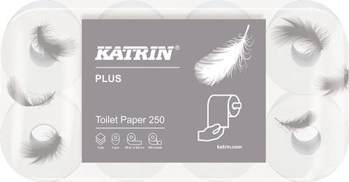 KATRIN Toilettenpapier Katrin Plus 250 3-lagig 48 RL a 250 Blatt=12000 Bl.KATRIN