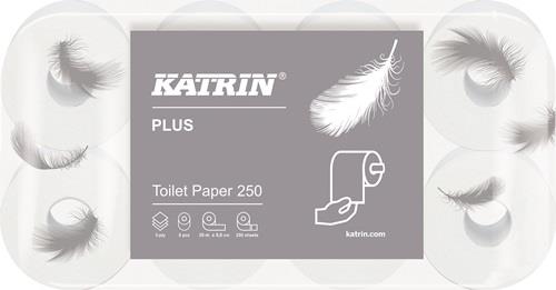 KATRIN Toilettenpapier Katrin 250 Long 3-lagig 48 RL a 250 Blatt=12000 Bl.KATRIN