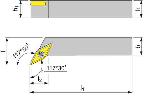 PROMAT Klemmdrehhalter SVPCR 2020 K16 re. brün. Außendrehen PROMAT