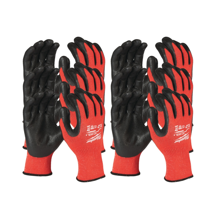 MILWAUKEE Größe 11 (XXL) 12er Pack Schnittschutzhandschuhe Klasse 3/C