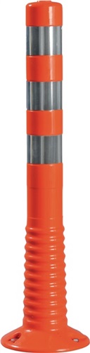 TESTBOY Sperrpfosten TPU orange/weiß D.80mm z.Schr.m.Befestigungsmaterial H.750mm