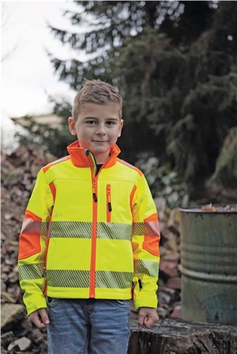 Kinder-Warnschutzsoftshelljacke TERRAX